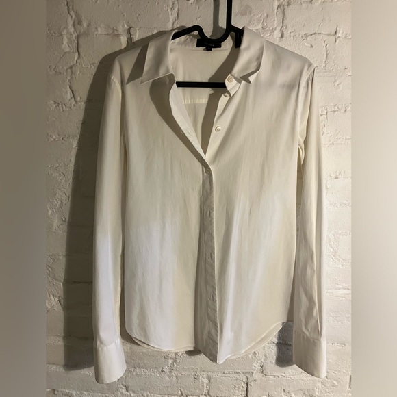 THEORY Classic White Blouse - Picture 1 of 4